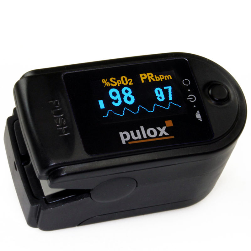 Pulox PO 200A Pulsoximeter mit Alarmfunktion schwarz