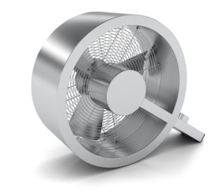 Design-Bodenventilator aus Edelstahl