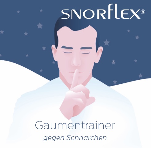 Verkaufsverpackung Snorflex Gaumentrainer
