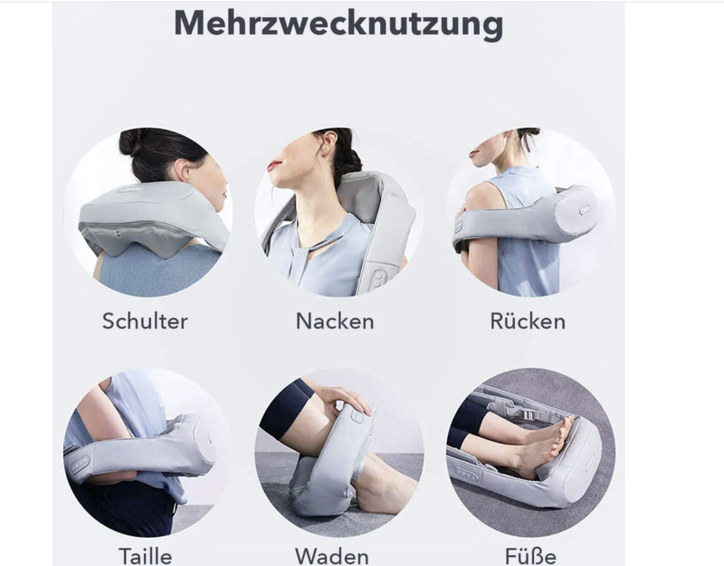 Funktionsumfang eines Massagegeräts